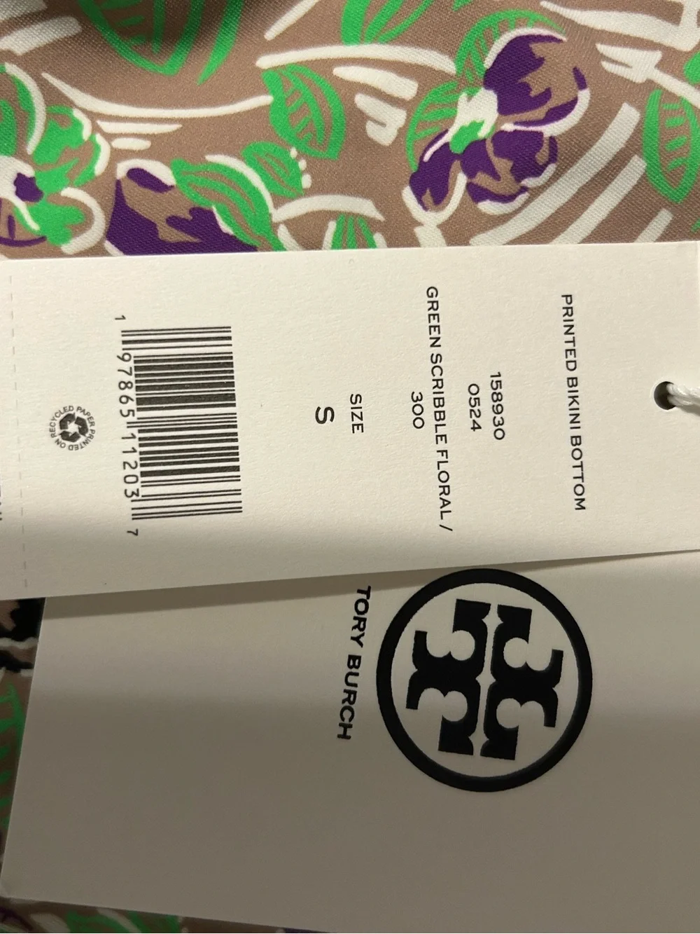 Tory Burch  Floral Bikini Top and Bottom with Tags
